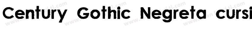 Century Gothic Negreta cursiva字体转换